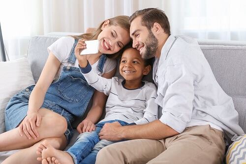 Family after adoption in Utah